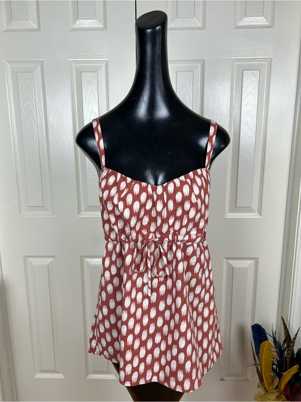 Patagonia baby doll cami with White Spot Print from 2011 spring collection SZ 8